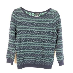 Ann Taylor Navy and Green Sweater